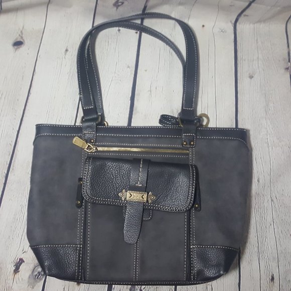 b.o.c. Handbags - boc Born Concepts Gray Pebbled Shoulder Bag Purse